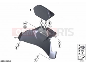 BMW Motorrad BMW 2024 K models K 1600 Bagger 22 (0F61, 0F63) Backrest pad with backrest | Backrest pad with backrest