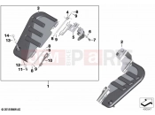 BMW Motorrad BMW 2024 K models K 1600 Bagger 22 (0F61, 0F63) Footboard front | Footboard front