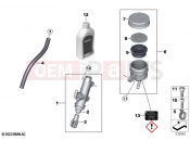 BMW Motorrad BMW 2023 R models R 12 nineT A2 (0N11) Rear brake master cylinder w container