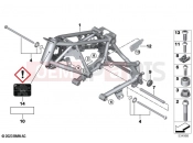 BMW Motorrad BMW 2023 R models R 12 nineT A2 (0N11) Motorcycle frame