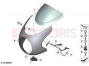 BMW Motorrad BMW 2023 R models R 12 nineT A2 (0N11) Motorbike fairing, windscreen  2