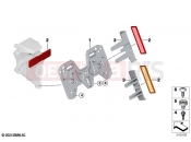 BMW Motorrad BMW 2023 R models R 12 nineT A2 (0N11) Number plate baseplate, reflectors