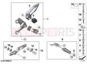 BMW Motorrad BMW 2024 S models S 1000 R (0E51, 0E53) Footrest system, left