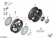 BMW Motorrad BMW 2024 S models S 1000 R (0E51, 0E53) Replacement parts carbon wheels