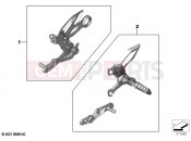 BMW Motorrad BMW 2024 S models S 1000 R (0E51, 0E53) Footpeg system  2