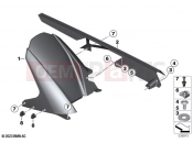 BMW Motorrad BMW 2024 S models S 1000 R (0E51, 0E53) Wheel cover carbon rear