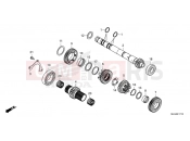 HONDA AFRICA TWIN 1100 DCT LOWER CRF1100DLP 2023 E-17-10 TRANSMISSION (MAINSHAFT) (DCT)