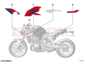 BMW Motorrad BMW 2024 F models F 900 R A2 25 (0K91) Sticker WN2L Racing Blue met.