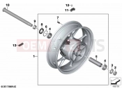BMW Motorrad BMW 2025 F models F 900 R A2 25 (0K91) Cast rim, rear