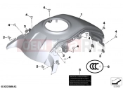 BMW Motorrad BMW 2025 F models F 900 R A2 25 (0K91) Tank cover, middle