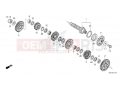 HONDA FORZA 750 (NSS750N) 2022 E-17-20 TRANSMISSION (COUNTERSHAFT)