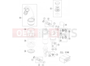KTM  SHOCK ABSORBER DISASSEMBLED