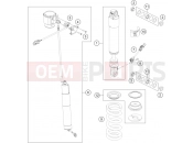 KTM  SHOCK ABSORBER DISASSEMBLED