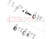 KTM  TRANSMISSION I - MAIN SHAFT