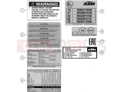 KTM  TECHNIC INFORMATION STICKER