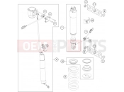 KTM  SHOCK ABSORBER DISASSEMBLED