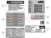 KTM  TECHNIC INFORMATION STICKER