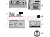 KTM  TECHNIC INFORMATION STICKER