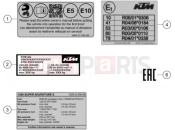 KTM  TECHNIC INFORMATION STICKER
