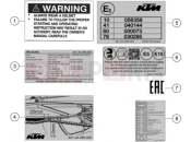 KTM  TECHNIC INFORMATION STICKER