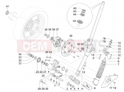 vespa Vespa Primavera Elettrica RED 45 Km/h (EU) Front suspension - Shock absorbers