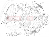 vespa Vespa Primavera Elettrica RED 45 Km/h (EU) Rear cover - Splash guard
