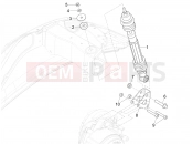vespa Vespa Primavera Elettrica TECH RED 70km/h (CA, USA) Rear suspension - Shock absorbers