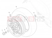 vespa Vespa Primavera Elettrica TECH RED 70km/h (CA, USA) Rear wheel