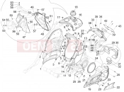 vespa Vespa Primavera Elettrica TECH RED 70km/h (CA, USA) Rear cover - Splash guard
