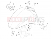 vespa Vespa Primavera Elettrica TECH RED 70km/h (CA, USA) Wheel huosing - Mudguard