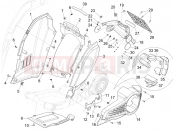 vespa Vespa Sprint Elettrica 45 Km/h (EU) Rear cover - Splash guard