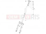 PIAGGIO Beverly 300 Deep Black E5 MY23 (EU) Fork/steering tube - Steering bearing unit