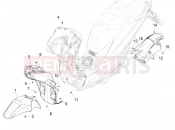 PIAGGIO Medley 200 E5+ (EU) Wheel huosing - Mudguard