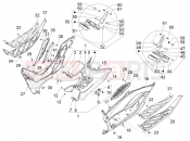 PIAGGIO MP3 300 HPE Sport E5 (APAC) Central cover - Footrests