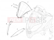 PIAGGIO MP3 300 HPE Sport E5 (APAC) Windshield - Glass