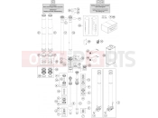 GASGAS  FRONT FORK DISASSEMBLED