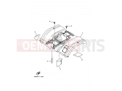 YAMAHA YFM 400 Kodiak YFM400FWA YFM400FWAN KODIAK 4WD (5GH9) 2001 REAR FENDER