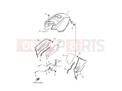 YAMAHA YFM 400 Kodiak YFM400FWA YFM400FWAN KODIAK 4WD (5GH9) 2001 SIDE COVER