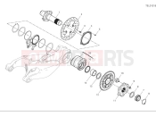 DUCATI Panigale V2 Superquadro Final Edition Rear wheel spindle