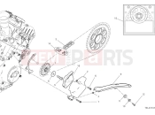 DUCATI 2025 Panigale V4 Tricolore Front sprocket & chain