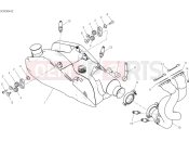 DUCATI 2025 Panigale V4 Tricolore Exhaust system - front