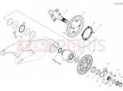DUCATI 2025 Hypermotard 950 RVE Rear wheel spindle