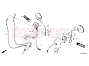 HONDA DAX 125 (ST125AP) 2022 F-4 HANDLE SWITCH/CABLE/MIRROR