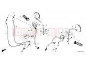 HONDA DAX 125 (ST125AP) 2023 F-4 HANDLE SWITCH/CABLE/MIRROR