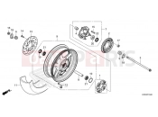 HONDA DAX 125 (ST125AP) 2023 F-19-40 REAR WHEEL