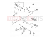 SUZUKI BX120 S (1995) 21 - STAND - REAR BRAKE