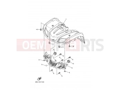 YAMAHA YFM 350 Grizzly YFM350FWAN YFM35FGIY GRIZZLY 350 IRS 4WD (4S2E) 2009 FRONT FENDER