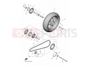 YAMAHA YZF-R1 YZF-R1 YZF1000 YZFR1N1 [USA] (B3LT) 2022 REAR WHEEL