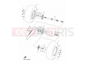 YAMAHA YFM 90 Raptor YFM90R RAPTOR 90 YFM09RYXN (BD3K) 2022 REAR AXLE & WHEEL