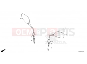 HONDA SH125 SPORTY SH125AD2R - 2025 F-3 MIRROR